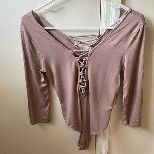 NWT Charlotte Russe nude bodysuit